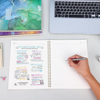 LABUK 3 Pack Spiral Notebook College Ruled Notebook, Aesthetic Journaling Notebooks for Work School Office Home, 3 x 120 Pages, 8.5 x 11 Inches Notebooks for Valentine Gifts