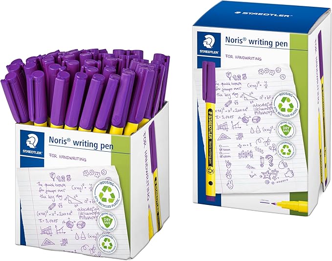 STAEDTLER 307-6 CT50 Noris Handwriting Pen - Violet (Tub of 50)