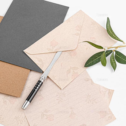 AUEAR, Metal Letter Opener Envelope Slitter Paper Knife for Women Men Home Office (Classic Black)