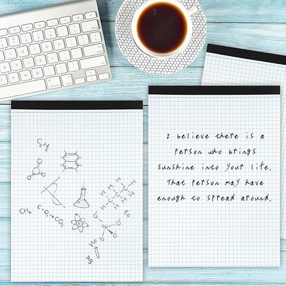 Grid Paper Notebook 8.5 X 11, 4x4 Graph Paper, Sturdy Cardboard Backing, Graph Paper Pad for School, Office, Home, 70 Gsm Grid Paper, 3 Packs, 30 Sheets/Pad