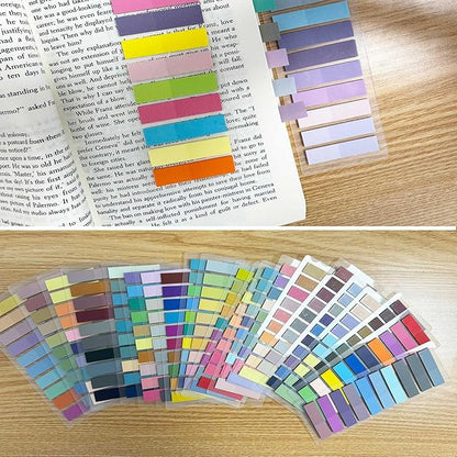 ELII 3600pcs Books Tabs for Annotating Page Markers Morandi Sticky Index Tabs,Transparent Sticky Notes Tabs Label Stickers Index Tabs for Reading Notes, Classify File