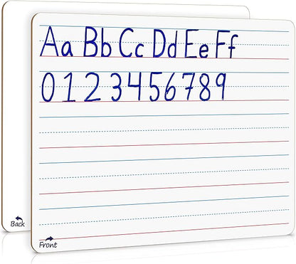 2 Pack Double Sided Whiteboard Lined Dry Erase Board for Kids Ruled Writing Board Handwriting Practice for Kids Small White Board 9x12 Dry Erase Board Lines Education Teacher Supplies