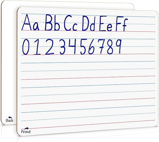 2 Pack Double Sided Whiteboard Lined Dry Erase Board for Kids Ruled Writing Board Handwriting Practice for Kids Small White Board 9x12 Dry Erase Board Lines Education Teacher Supplies