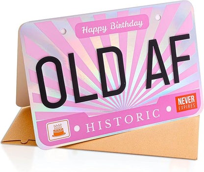 Big 3D Funny Old woman Joke Happy Birthday Greeting Card – Great Happy Bday Gift for Mom, Sister, Wife, Girlfriend | Pop Up Letters | 30th 40th 50th 60th 70th [BIG 9 inch X 6 inch size]