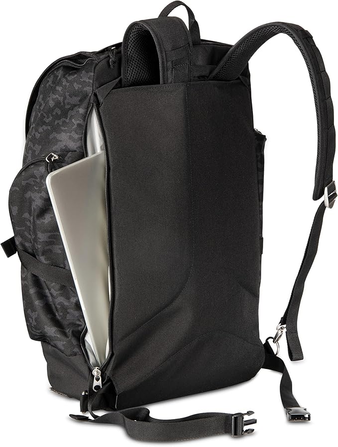 Skyway Luggage Rainier Weekender Backpack, Eco-Friendly, Made of 100% rPET Travel Laptop Bag for Women & Men, Flight Approved Carry On Bag, 43L, Kohala Black