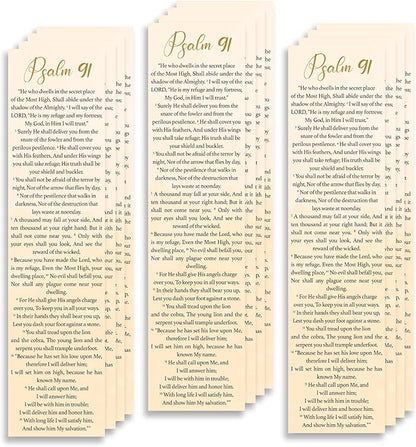 Bible Verse Psalm 91 Christian Bookmarks, Christian Bookmark, Page Marker Divider, Christian Gifts for Men Woman Father Mother Faith Hope Encouragement (Pack of 12)