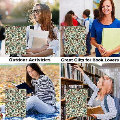 Botanical Book Sleeve, Classic Flower Book Covers for Paperbacks, Floral Book Pouch Book Protector, Book Lovers Gifts for Women Girls Bestie, Book Accessories Book Club Gifts Christmas Birthday Gifts