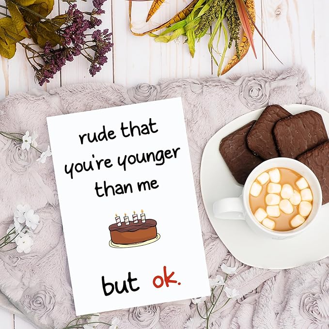 Funny Birthday Card for Women Men, Birthday Card for Friends, Humor Birthday Card for Son Daughter Sister Brother Best Friend, Happy Birthday Card Him Her Young People