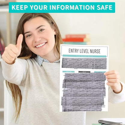 Identity Theft Protection Roller Stamp - Wide Confidential Roller Stamp with 3 Pack Refill Inks for Anti Theft Protection, Confidential Privacy Security, Address Blocker (Rose Pink)