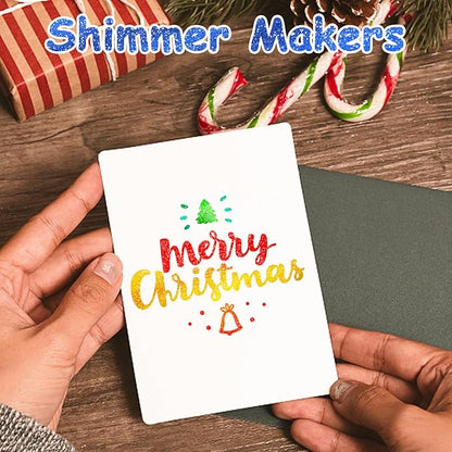 Glitter Markers Pen 12 Colors Glitter Metallic Shimmer Marker for Kids Adults DIY Crafts Greeting Birthday Cards Making Scrapbooking Doodle Poster Album Art Supplies, Teen Girl Trendy Stuff