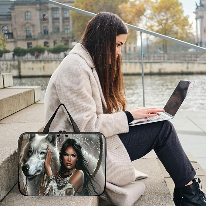 Universal Tablet Laptop Sleeve Case 10 inch, White Wolf Slim Carrying Case Durable Handbag Travel Laptop Bag for 7 to 10-inch Laptops/Notebook/Kids Tablet/ipad/eBook Readers