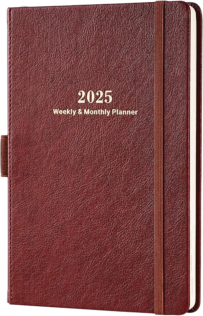 2025 Planner - Planner 2025 Weekly and Monthly with Stickers, JAN. 2025 - DEC. 2025, 5.75" X 8.25", 2025 Calendar Planner Premium Paper, Pen Holder, Inner Pocket and 44 Notes Pages