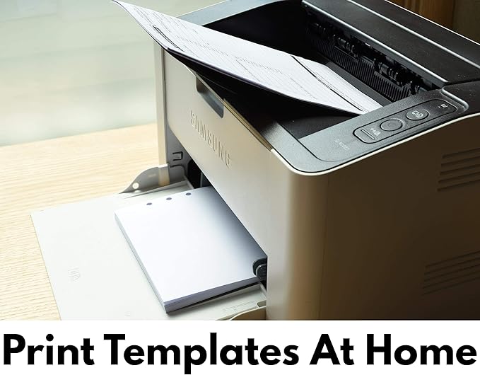 A5 Blank Paper, 160 GSM, 6-Hole Punched, 160 Sheets/320 Pages, White, 148mm x 210mm (5.83 in. x 8.27 in.)