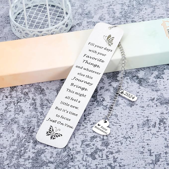 Graduation Retirement Gifts for Women Christmas Retirement Bookmark Gift for Female Her Women Thank You Gifts for Teacher Coworker Friends Retirement Gifts for Employee Boss Leader Retirement Focus