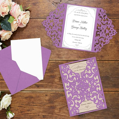 Purple Cardstock 8.5 x 11 80lb Card Stock For Printer, Goefun 24 Sheets Purple Construction Paper for Wedding Invitations, DIY Cards, Menus, Crafts