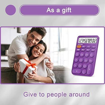 VEWINGL Standard Calculator 12 Digit,Desktop Large Display and Buttons,Calculator with Large LCD Display for Office,School, Home & Business Use,Automatic Sleep,with Battery