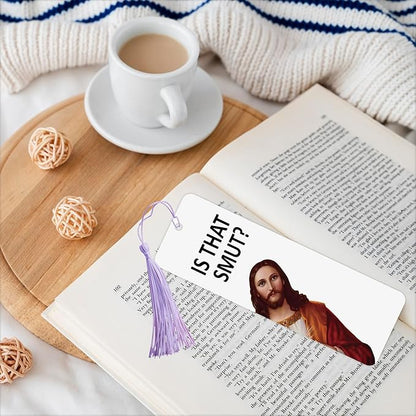8 Pack Peeking Jesus Bookmark, Peeking Jesus is That Smut Bookmark, Peeking Jesus I Saw That Bookmark, Whatcha Doin'? (Multicolour)