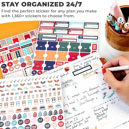 Clever Fox Planner Stickers – Monthly, Weekly & Daily Planner Stickers 14 Sheets Set of 1360+ Unique Stickers by Clever Fox (Value Pack)