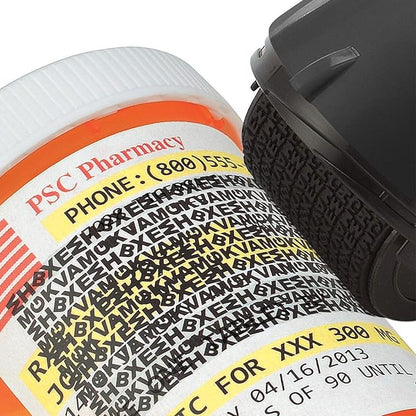 Guard Your ID Wide Advanced Roller 2.0 Identity Theft Prevention Security Stamp Black