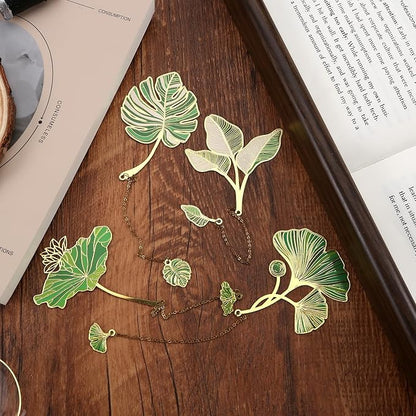 4 Pack Metal Bookmark, Very Suitable for Women Metal Bookmarks, Beautiful Metal Leaf Bookmark, Metal Bookmarks Gifts, Suit Book Fans, Book Lovers, Writers, Readers, Teenagers, Bookmark