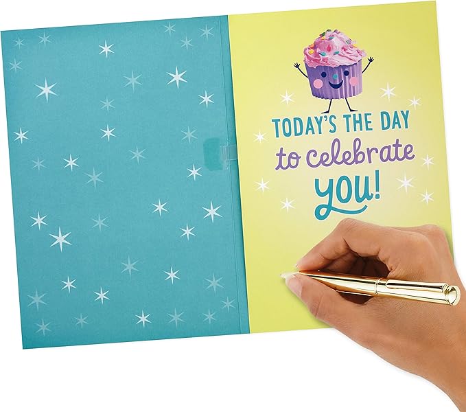 Hallmark Birthday Card for Girls with Sound (Cupcake, Plays Happy by Pharrell Williams)