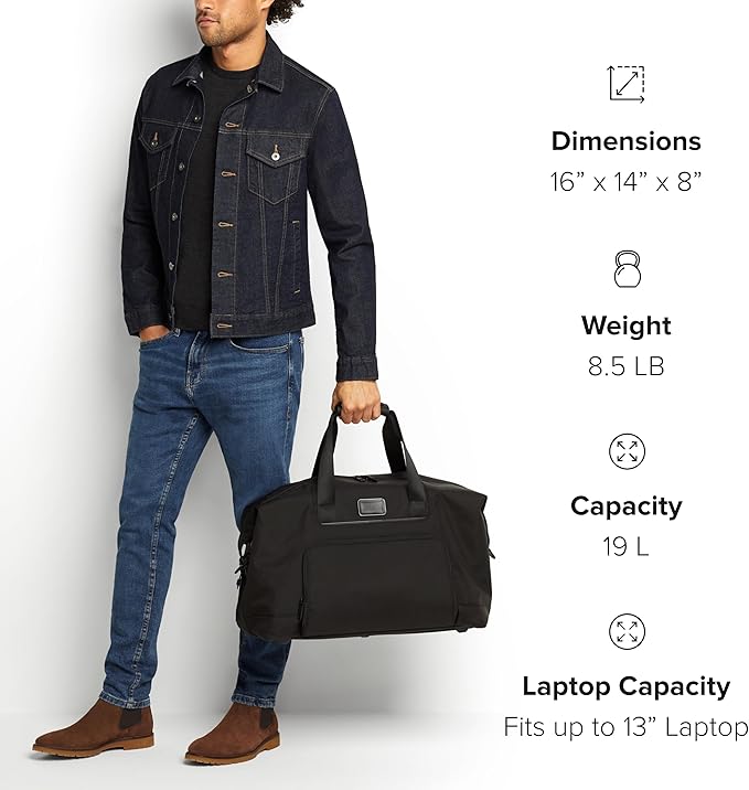 TUMI - Alpha Small Compact 4-Wheeled Briefcase - Laptop Briefcase - Rolling Suitcase with USB Ports - TUMI Tracer - Black