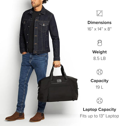 TUMI - Alpha Small Compact 4-Wheeled Briefcase - Laptop Briefcase - Rolling Suitcase with USB Ports - TUMI Tracer - Black