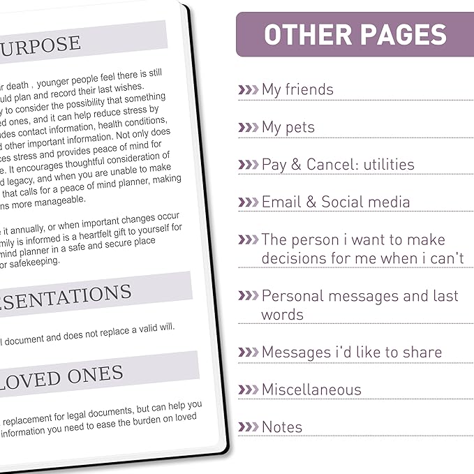 DOURA End of Life Planner : My Final Wishes End of Life Planner, Death Planner Organizer for Beneficiary Info, Will Preparation, Last Wishes, B5(9.5" * 7")