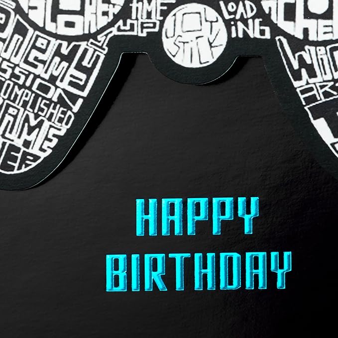 Hallmark Birthday Card for Gamer (Video Game Controller)
