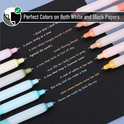 Mr. Pen- Retractable Gel Pens, 12 Pack, Colorful Ink Gel Pens with Case and 12 Refills, Gel Pens Fine Point 0.5mm, Retractable Pens, Cute Pens, Aesthetic Pens for Journaling Fine Tip Pens