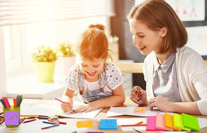 (18 Pads) Sticky Notes 3x3 inch, Self-Stick Pads Bright Colors Sticky Note, Recyclable, Easy to Post for Home, Office, Notebook