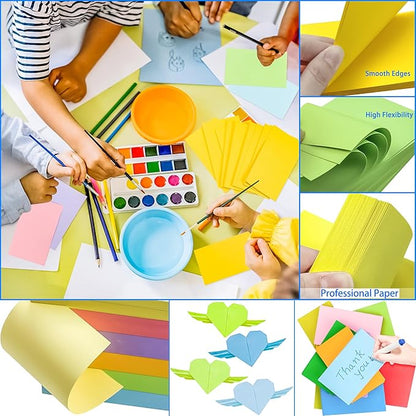 MotBach 280Pcs 3x5 Inch Blank Colorful Index Cards Colored Flash Cards, Assorted Neon Colored Notecards Study Cards, Index Flash Note Cards for Office Home School Learning Note Taking To Do List