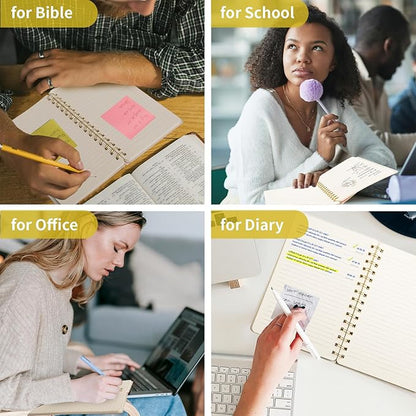 Spiral Notebook-6.10" x 8.19" College Ruled Journal with Inner Pockets and 160 Pages,PU Leather Cover Business Journal, Twin-Wire Binding Notebook Perfect for Office & Home School Supplies