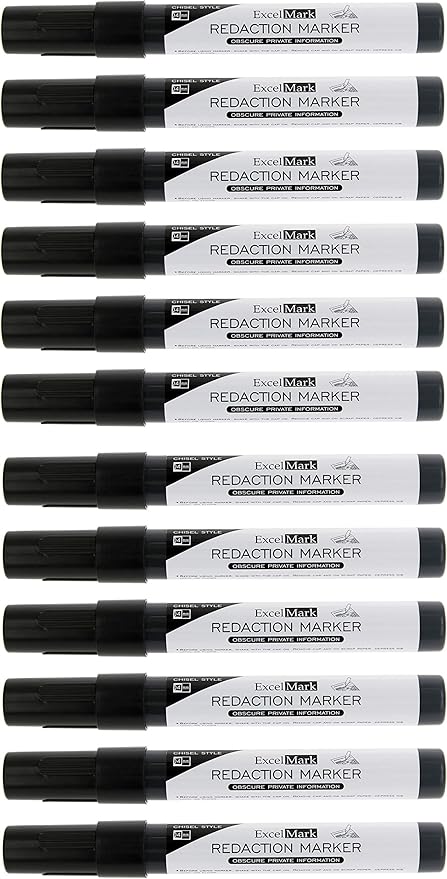 ExcelMark Security Redaction Marker (12 pack)