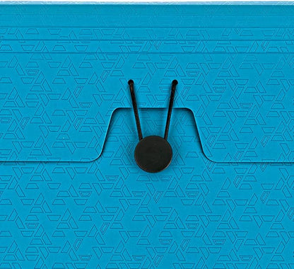 Five Star Expanding File Organizer, 6-Pocket Accordian File Organizer, Bungee Closure, Holds 11" x 8-1/2", Tidewater Blue (350100C-ECM)