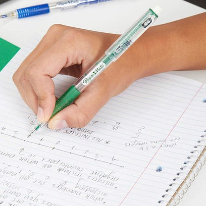 Paper Mate Clearpoint Mechanical Pencils 0.5mm, Break Resistant HB #2 Lead, School Supplies, Art Supplies, Drawing Supplies, Sketching Pencils, 2 Pencils, Black, 1 Lead Refill Set, 2 Erasers