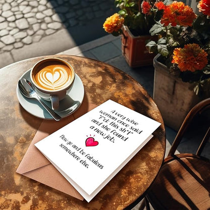 Interesting New Job, Congratulations Card for Bestie, Farewell Card for Colleagues, Friend, Him and Her, Perfect Resignation Gift for Work Friend