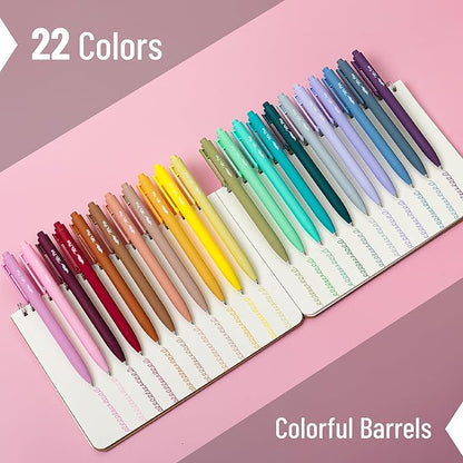 Mr. Pen- Retractable Gel Pens, 22 Pack, Color Ink Gel Pens Fine Point, 22 Vintage Colors, Gel Pens Fine Point, Retractable Pens, Cute Pens, Aesthetic Pens for Journaling Fine Tip Pens