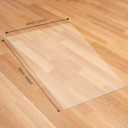 Clear Chair Mat for Hardwood Floors - 48''x60'' Heavy Duty Office Chair Mat, Rectangle Rolling Chair Mat for Hardwood, PVC Protector Hard Floor Mat for Computer&Desk Chair (48'' x 60'')