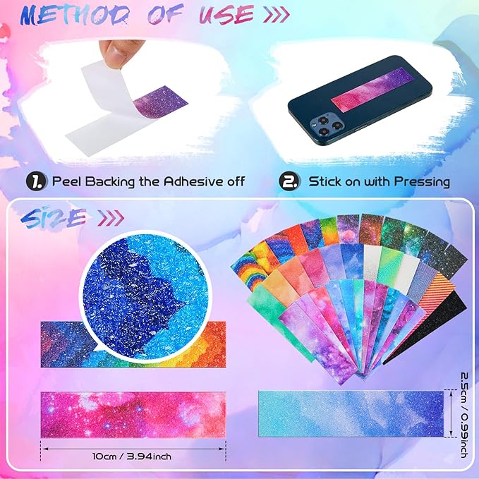 Gersoniel 36 Pieces Anxiety Sensory Stickers Cute Fidget Textured Strips Toys Anti Stress Tactile Rough Sensory Calm Textured Strips Adhesives Anxiety Relief for Adults Teens Desk (Mixed Style)