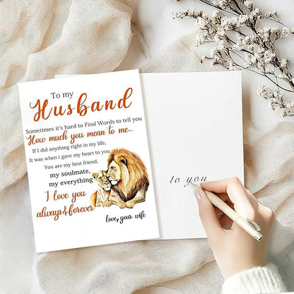 Romantic Birthday Gift for Husband, Unique Sweet Birthday Card from Wife, Thank You Husband Birthday Card, Happy Birthday To My Husband