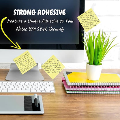 Mr. Pen- Sticky Notes, 3”x3”, 12 Pads, Pastel Yellow Colors Sticky Notes, Sticky Note, Self-Stick Note Pads, Sticky Pads Sticky Notes Aesthetic, Colorful Sticky Notes, Sticky Notes Bulk Sticky Notes