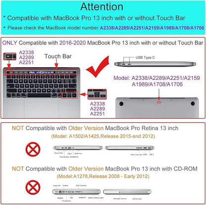 Case Compatible with MacBook Pro 13 inch, Hard Protective Shell with Keyboard Cover ( M1 A2338 A2289 A2251 A2159 A1989 A1706 A1708, 2016-2020 Release) - Palm Tree Against Blue Sky