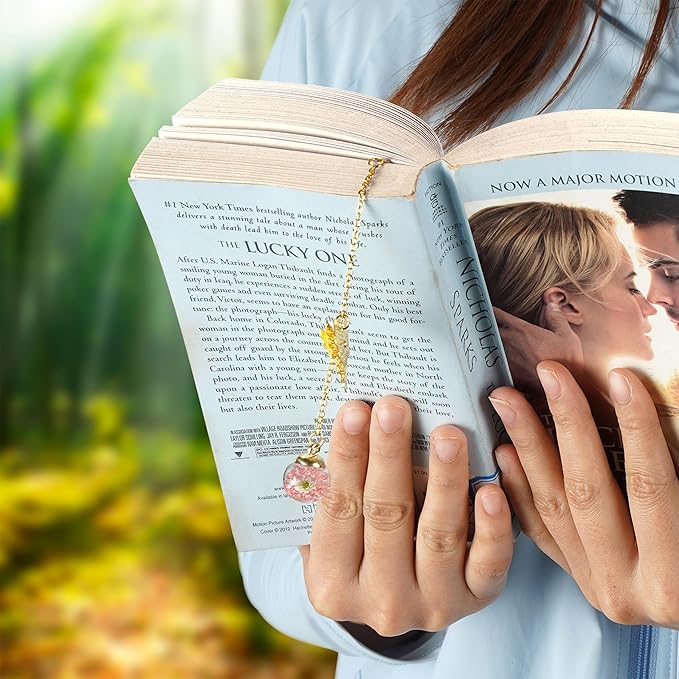 Bookmark with Gift Card,Golden Leaf Book Mark, Rose Flower Craft Gift Card Envelope, Gift for Family, Friend, Kid, Book Lovers rosepw