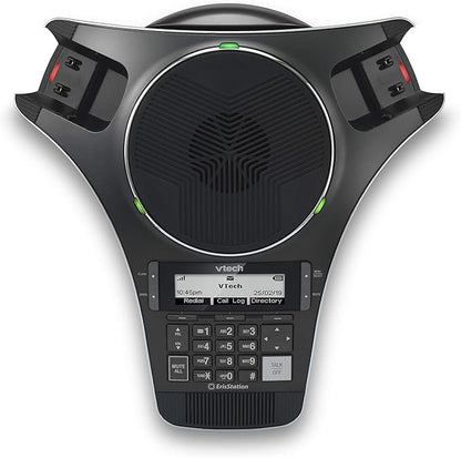 VTech VCS712 ErisStation DECT 6.0 Wireless Conference Phone with Two Wireless Mics Using Orbitlink Wireless Technology, Full-Duplex Speakerphone, Small & Medium Business, up to 24 Hrs. Talk time