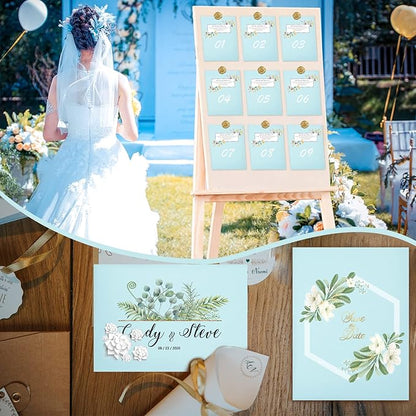 100 Sheets Light Blue Cardstock 8.5 x 11 Pastel Paper, Goefun Blue Card Stock Printer Paper for Wedding Invitations, Menus, Crafts, DIY Cards