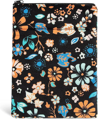 Book Sleeve Book Covers Book Protector Floral Printed with Zipper Washable Fabric for Teen Adult Book Lover Teacher Student(Medium,11 X 8.7 Inch)…