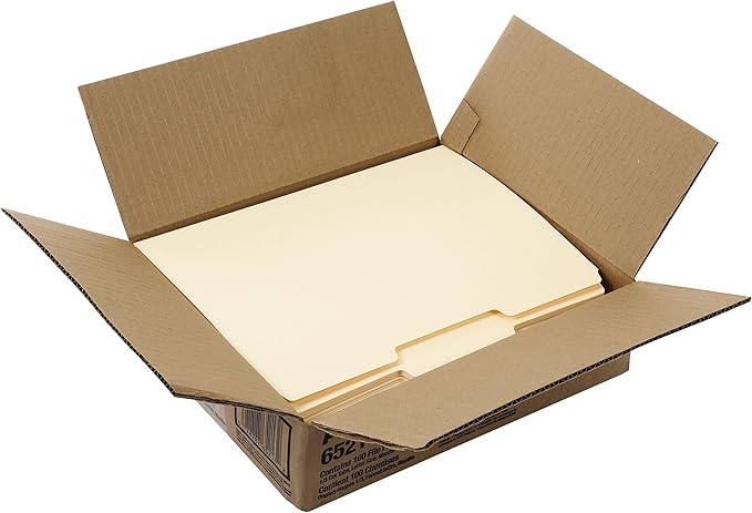 Pendaflex Classification Folders, Standard, 1 Divider, Embedded Fasteners, Letter, 10/BX and Pendaflex File Folders, Letter, Classic Manila, 100/Box