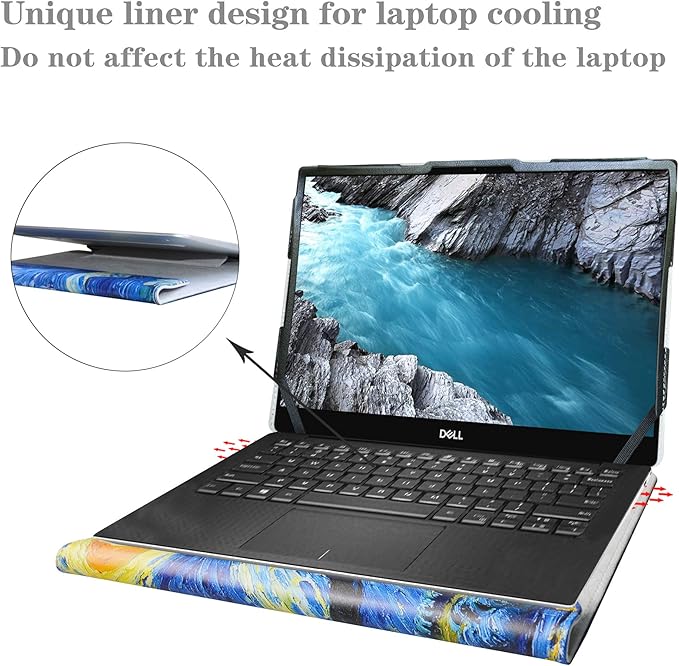 Alapmk Protective Case for 13.3" Dell XPS 13 2-in-1 7390/Dell XPS 13 2-in-1 9310/Latitude 9330 9340 & ThinkPad 13X Gen 2/Thinkbook 13x Gen 4[Not fit XPS 13 2-in-1 9365/XPS 13 7390 9310],Starry Night