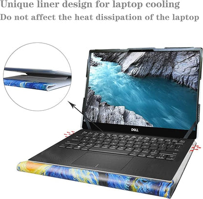 Alapmk Protective Case for 13.3" Dell XPS 13 2-in-1 7390/Dell XPS 13 2-in-1 9310/Latitude 9330 9340 & ThinkPad 13X Gen 2/Thinkbook 13x Gen 4[Not fit XPS 13 2-in-1 9365/XPS 13 7390 9310],Starry Night